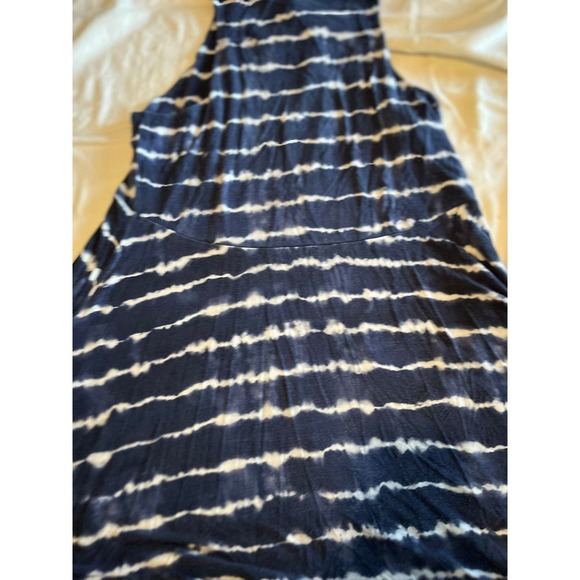 Athleta Tie Dye Dress 1X Sleeveless Casual Tank Style Blue White‎ - Picture 6 of 6